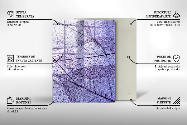 Copri piano induzione Foglie con venature