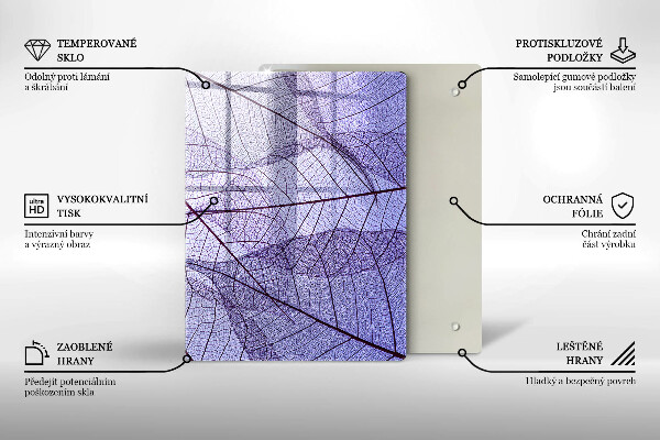 Copri piano induzione Foglie con venature