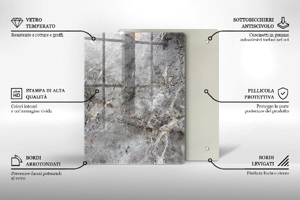 Copri fornello cucina Trama di pietra
