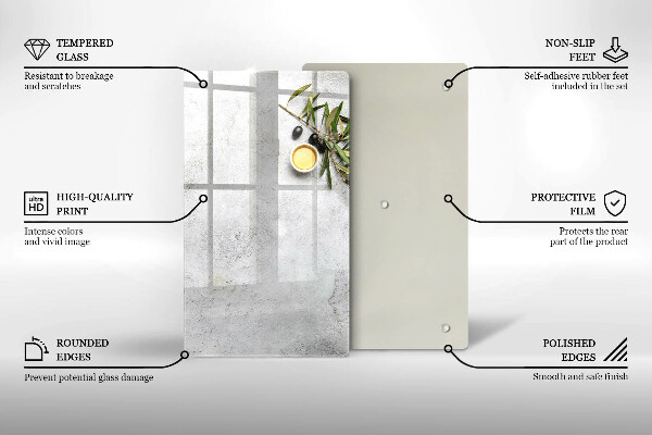 Copri fornello cucina Olive su cemento