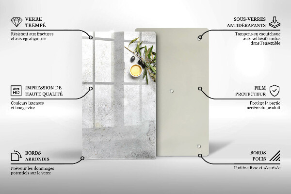 Copri fornello cucina Olive su cemento