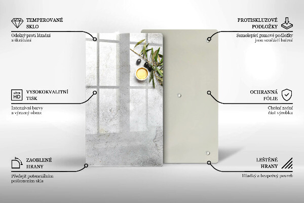 Copri fornello cucina Olive su cemento