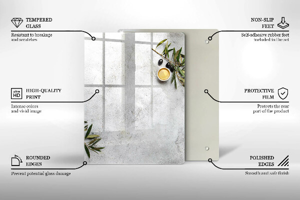 Copri fornello cucina Olive su cemento