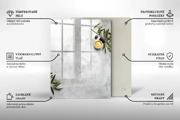 Copri fornello cucina Olive su cemento