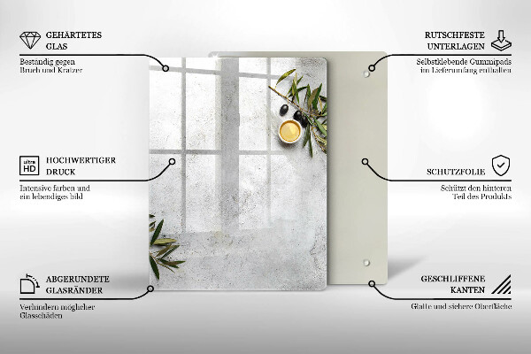 Copri fornello cucina Olive su cemento