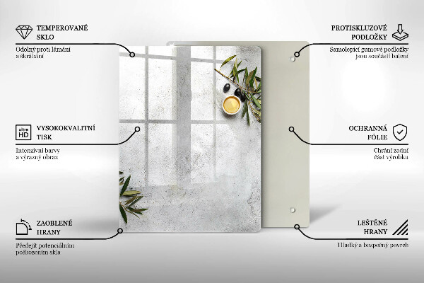 Copri fornello cucina Olive su cemento