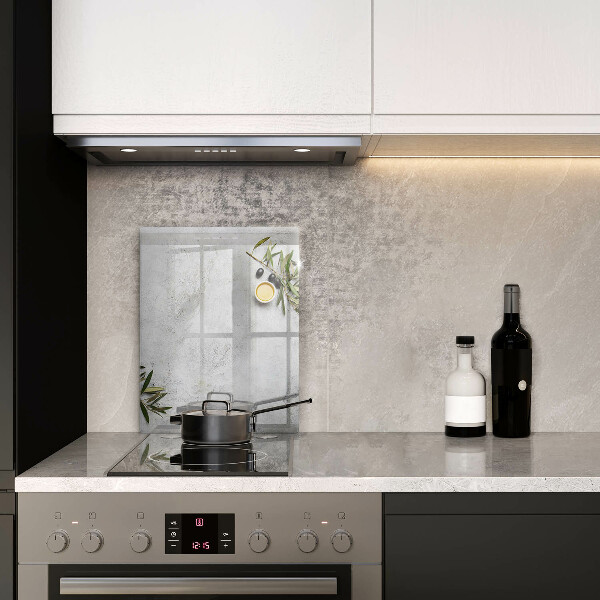 Copri fornello cucina Olive su cemento