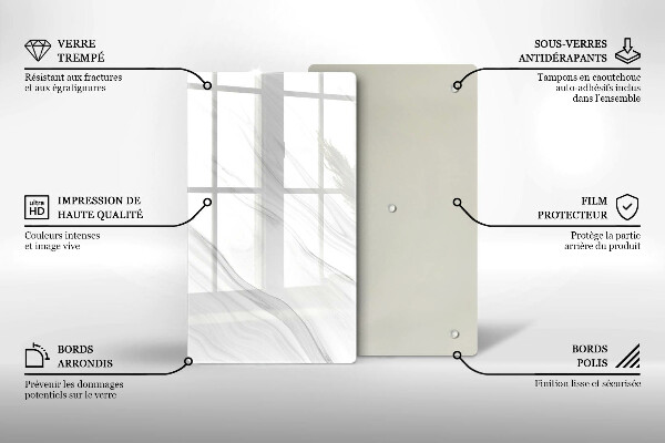 Copri fornello cucina Marmo delicato