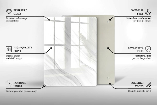 Copri fornello cucina Marmo delicato