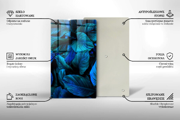 Copri fornello cucina Foglie della vegetazione della giungla