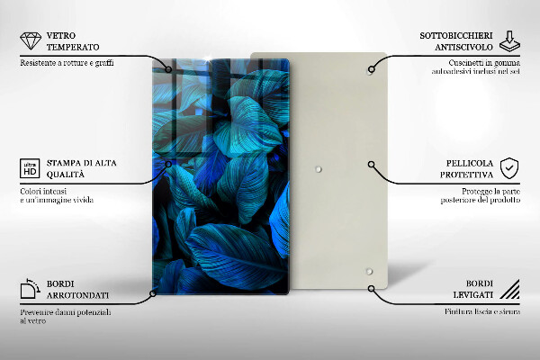Copri fornello cucina Foglie della vegetazione della giungla