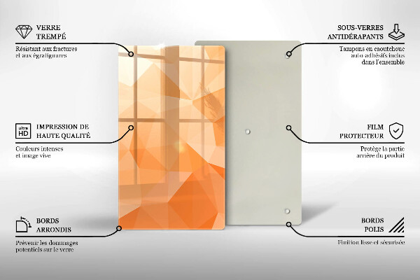 Copri fornello cucina Sfondo geometrico