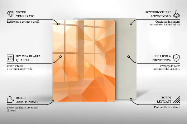 Copri fornello cucina Sfondo geometrico