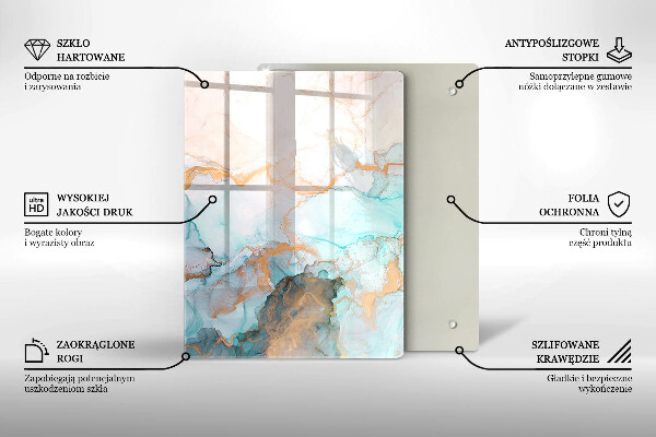 Copri fornello cucina Astrazione del marmo