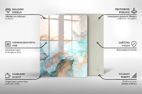 Copri fornello cucina Astrazione del marmo