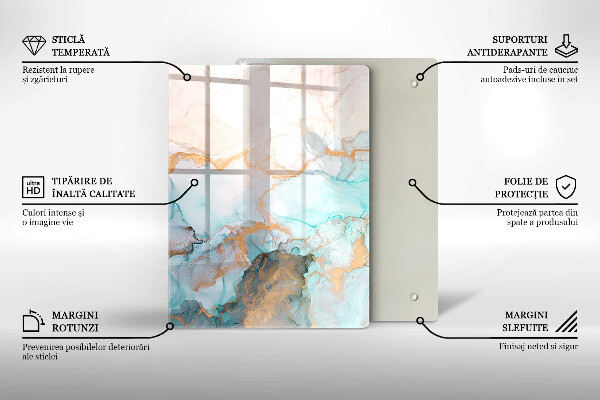 Copri fornello cucina Astrazione del marmo