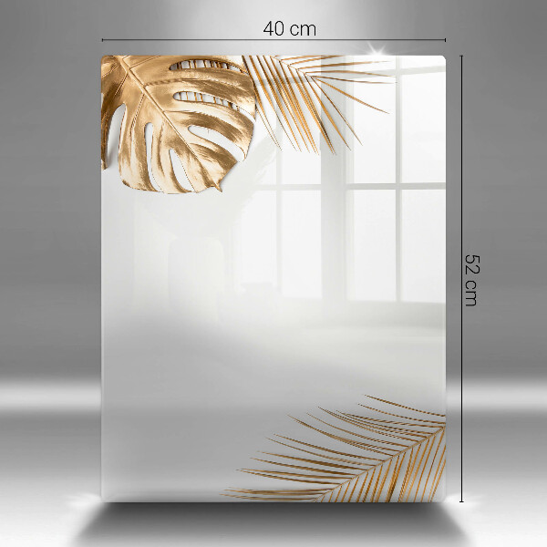 Copri fornello cucina foglie dorate