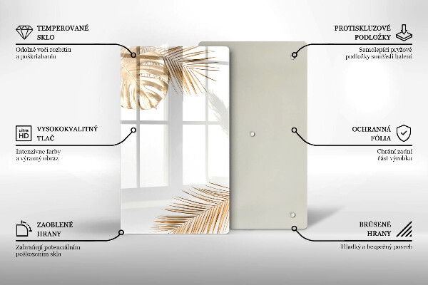 Copri fornello cucina foglie dorate