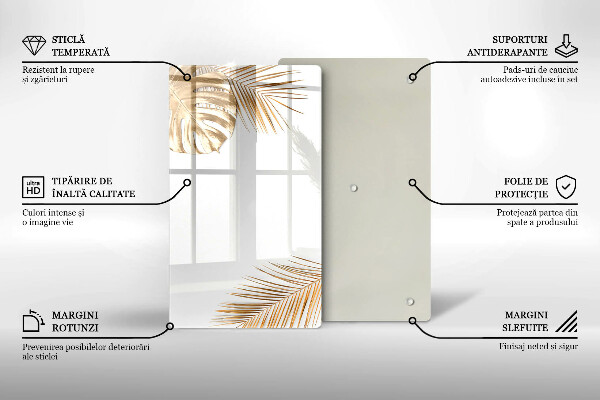 Copri fornello cucina foglie dorate