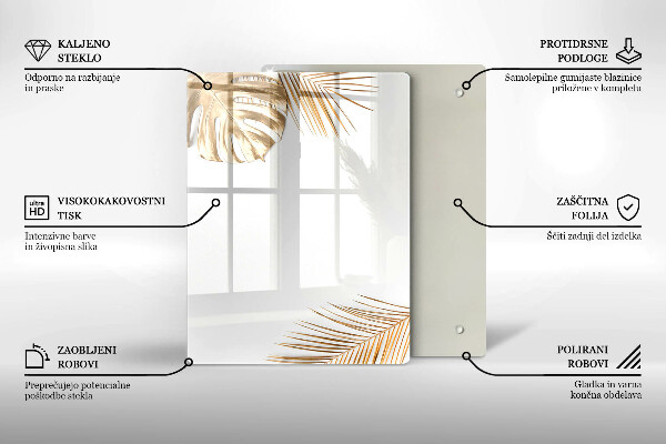 Copri fornello cucina foglie dorate