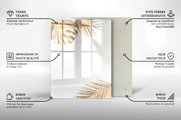 Copri fornello cucina foglie dorate