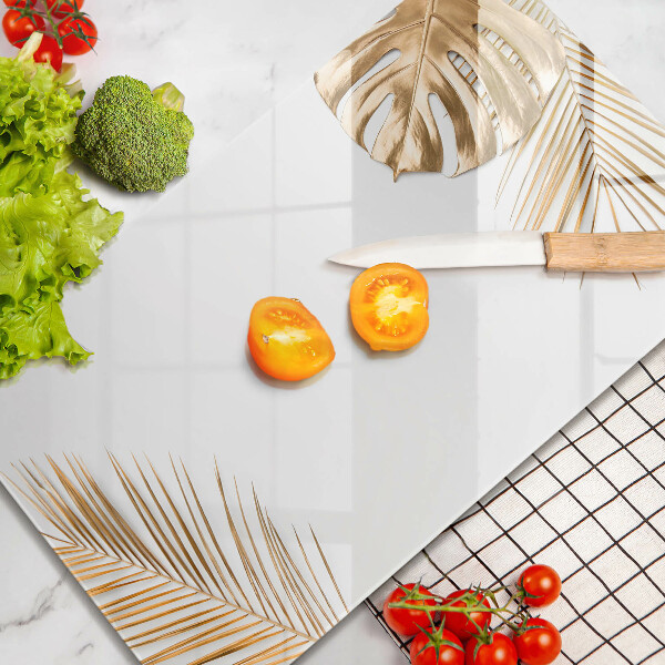 Copri fornello cucina foglie dorate