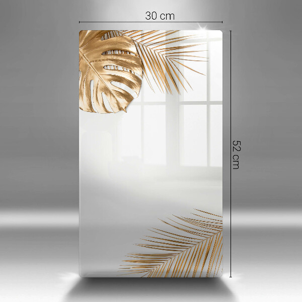 Copri fornello cucina foglie dorate