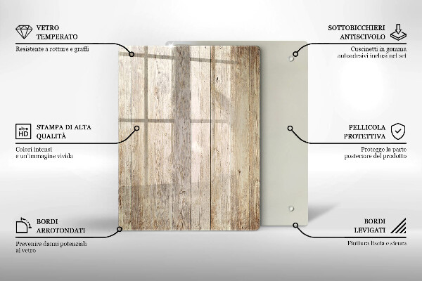 Copri fornello cucina Tavole di legno