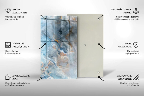 Copri fornello cucina Trama di marmo