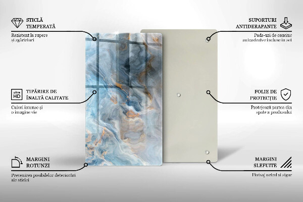 Copri fornello cucina Trama di marmo