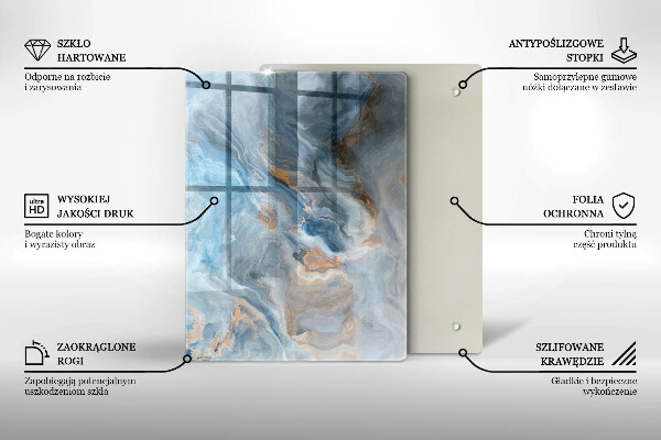 Copri fornello cucina Trama di marmo