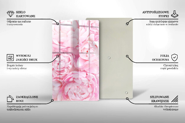 Copri piano induzione Peonie delicate