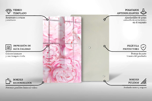 Copri piano induzione Peonie delicate