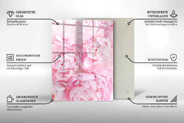 Copri piano induzione Peonie delicate