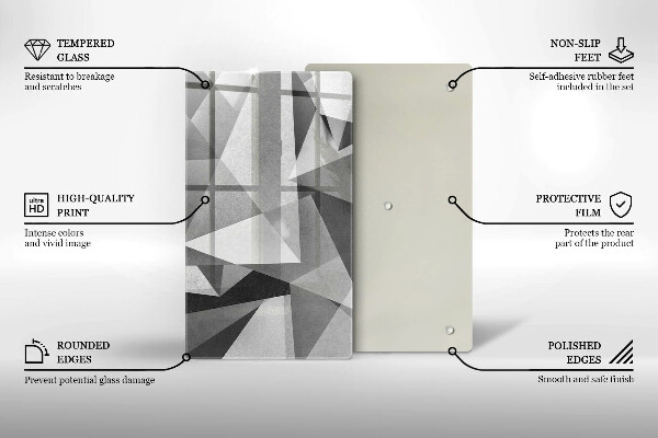 Copri piano induzione Astrazione tagliente concreta