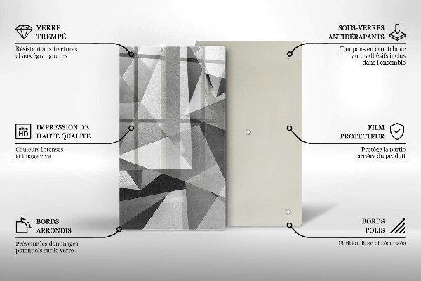Copri piano induzione Astrazione tagliente concreta