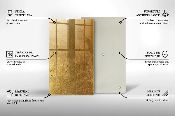 Copri piano induzione Sfondo texture oro