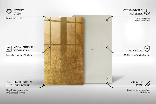 Copri piano induzione Sfondo texture oro