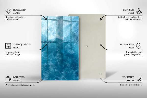 Copri piano induzione Acqua blu