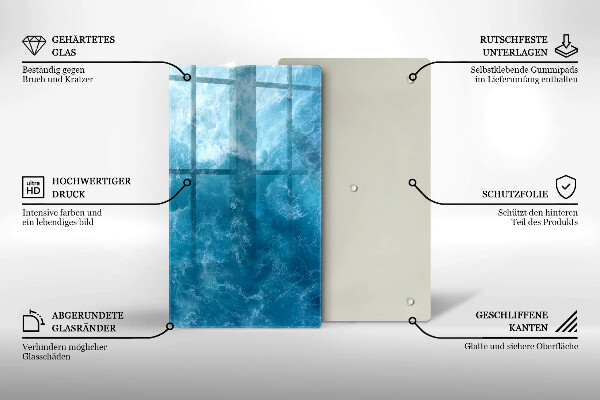 Copri piano induzione Acqua blu