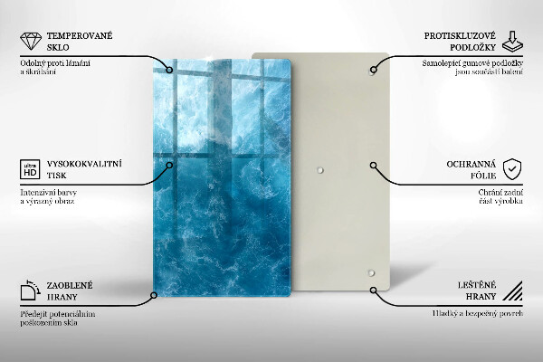 Copri piano induzione Acqua blu