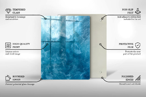 Copri piano induzione Acqua blu