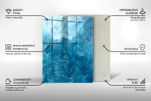 Copri piano induzione Acqua blu