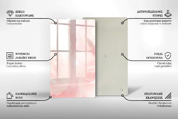 Copri piano induzione Sfondo di rose pastello