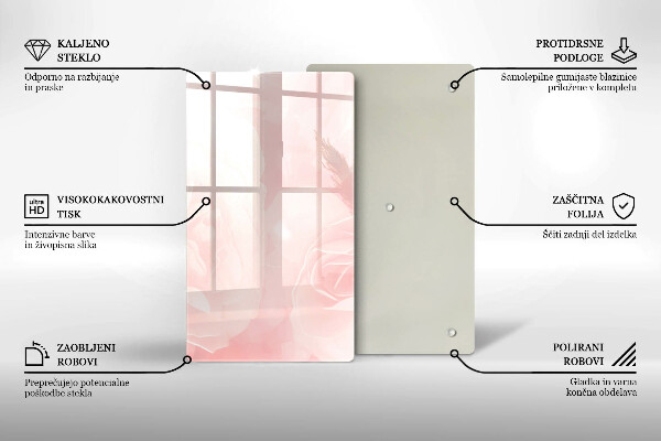 Copri piano induzione Sfondo di rose pastello