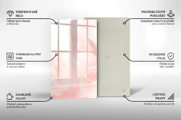 Copri piano induzione Sfondo di rose pastello