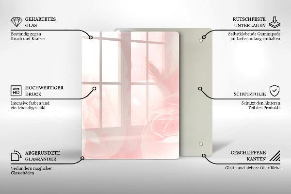 Copri piano induzione Sfondo di rose pastello