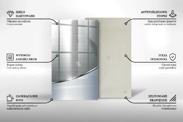 Copri piano induzione Modello di astrazione in metallo