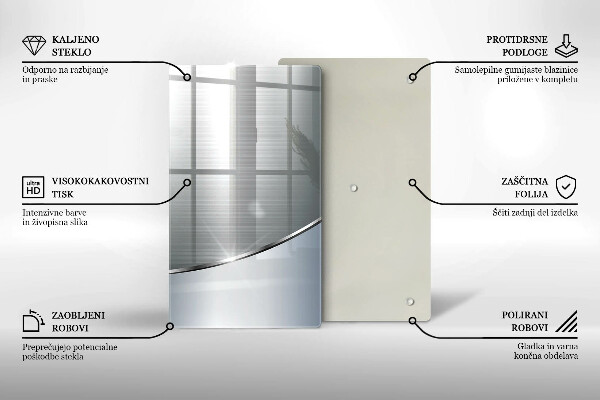 Copri piano induzione Modello di astrazione in metallo