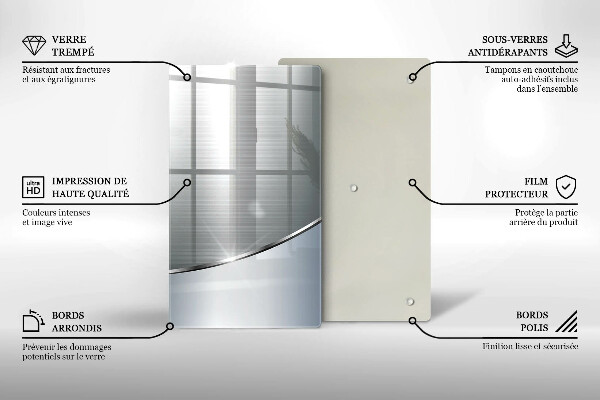 Copri piano induzione Modello di astrazione in metallo